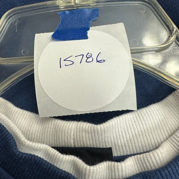 Pembrook‎ Womens Embroidered Sweatshirt M Grandma Floral Navy Blue Pullover - Picture 7 of 7